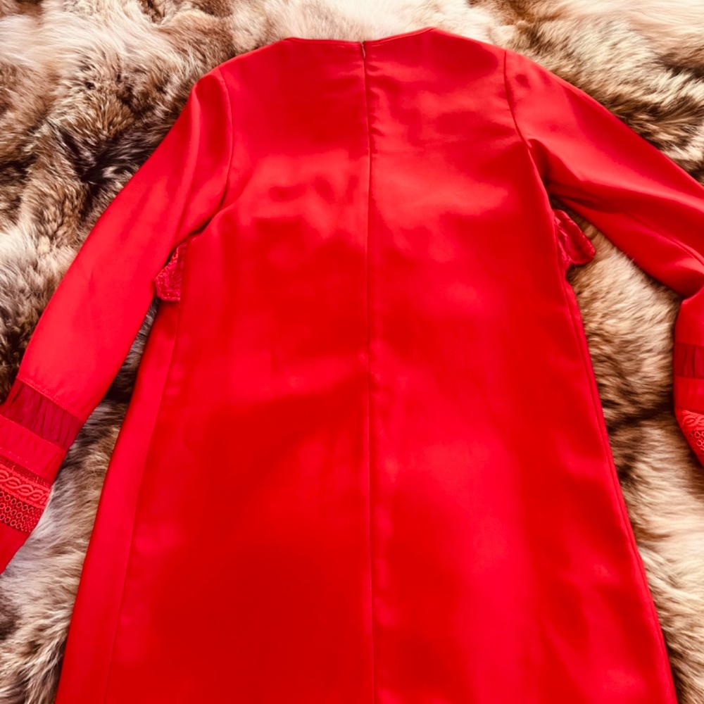 Stunning bright red occasion cocktail dress Size M Karta - Picture 5 of 6